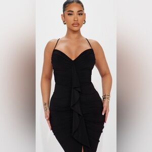 Fashion Nova Black Midi Dress